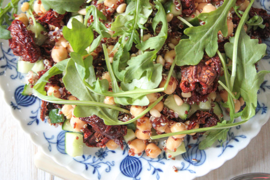 Quinoa, Chickpea And Sun-dried Tomato Salad - Heavenlynn Healthy