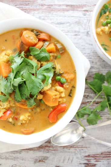 Sweet Potato and Cauliflower Thai Curry