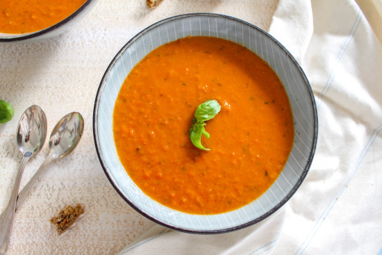 Roasted Red Pepper and Cannellini Soup - Heavenlynn Healthy