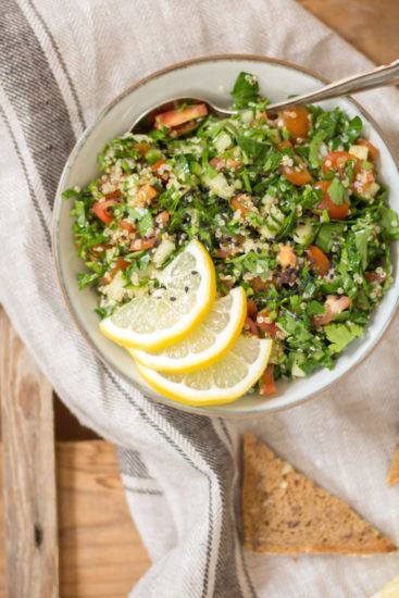 Quinoa Tabbouleh with Za'atar - plant based, gluten free, refined sugar free, vegan - heavenlynnhealthy.com