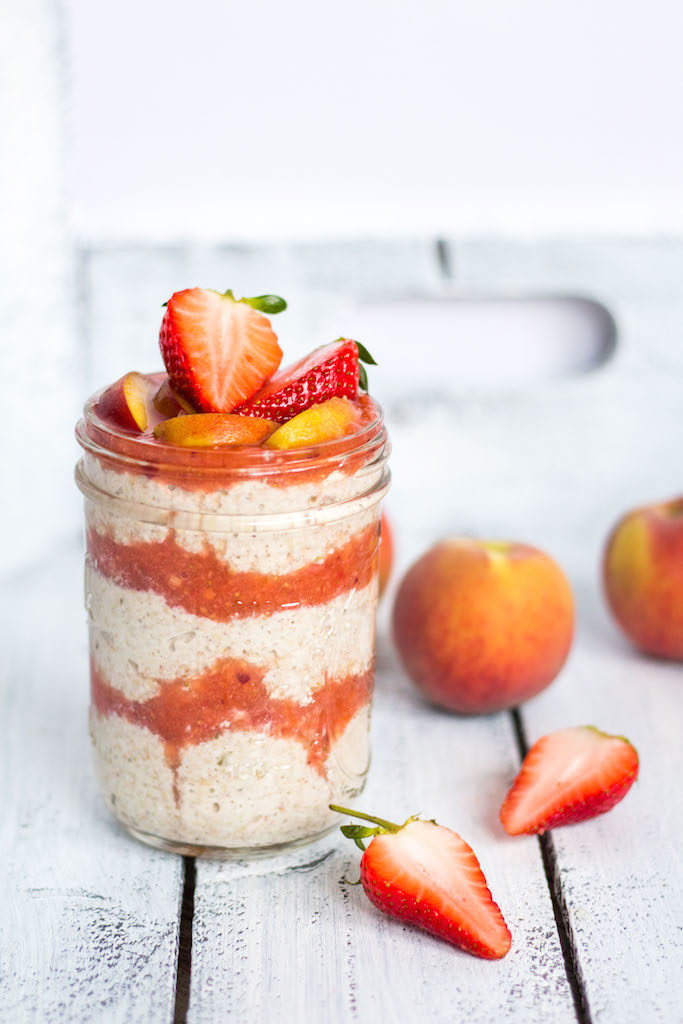Raw Strawberry Peach Buckwheat Porridge - Heavenlynn Healthy