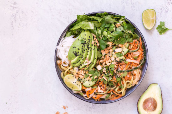 Summer Roll Bowl with Peanut Lime Sauce - Heavenlynn