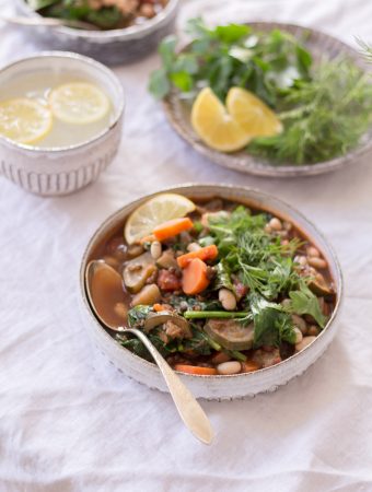 Comforting Self-Love Stew with Beluga Lentils - plant-based, vegan, gluten free, refined sugar free - heavenlynnhealthy.com